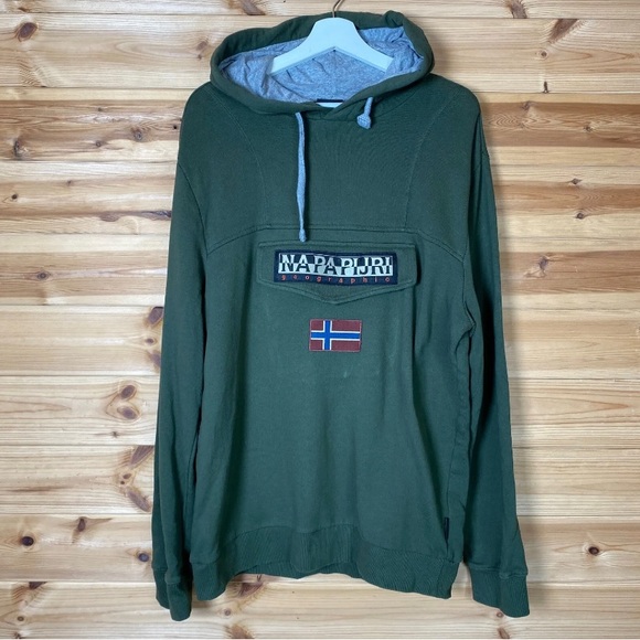 Napapijri Other - Napapijri Burgee Hoodie Front Pocket Green XL